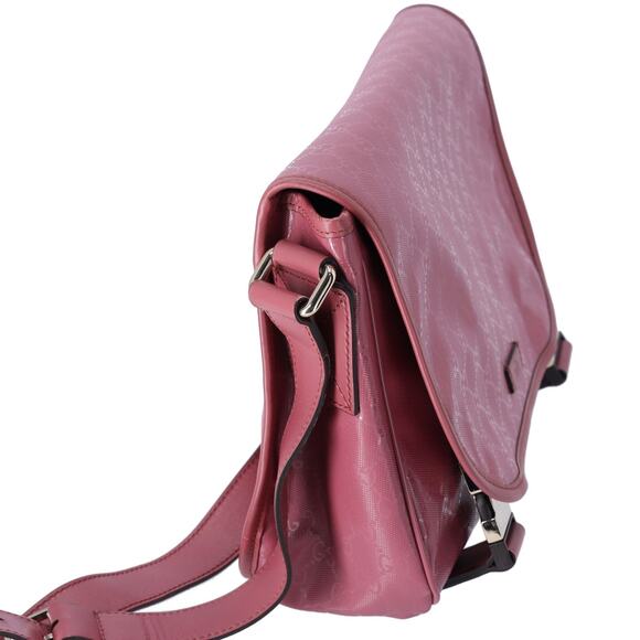 GUCCI Imprime Shoulder Bag 201732 Pink PVC Leather - Picture 4 of 7